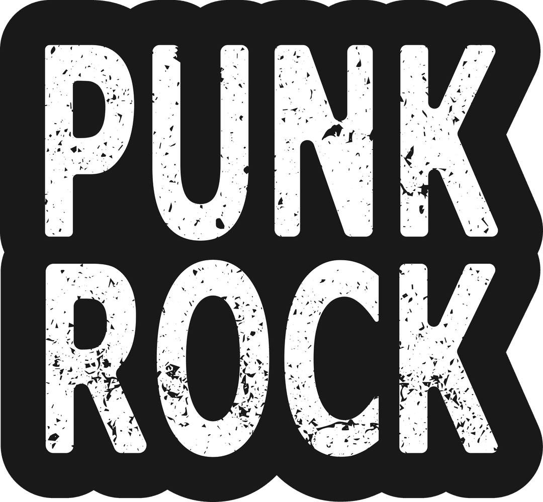 Punk Rock Text on Transparent Background Illustration