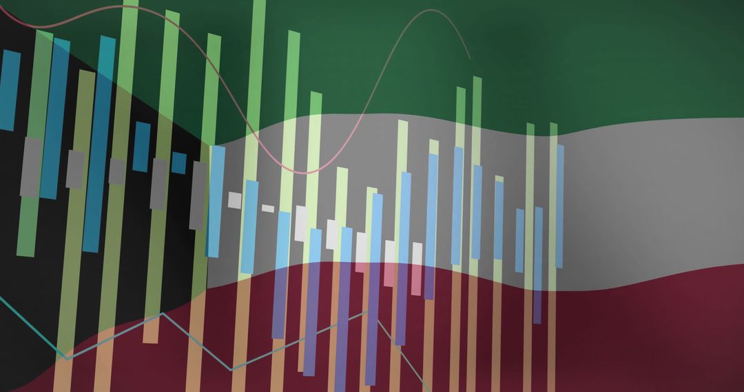 Abstract Data Analysis on Kuwaiti Flag Background