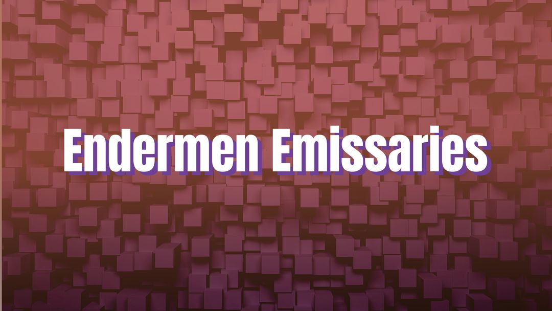 Endermen Emissaries Text Over Brown Cubes Abstract Background - Download Free Stock Templates Pikwizard.com