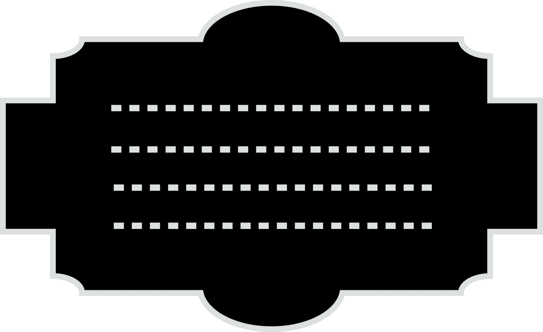 Blank Vintage Signboard on Transparent Background with Ornate Borders