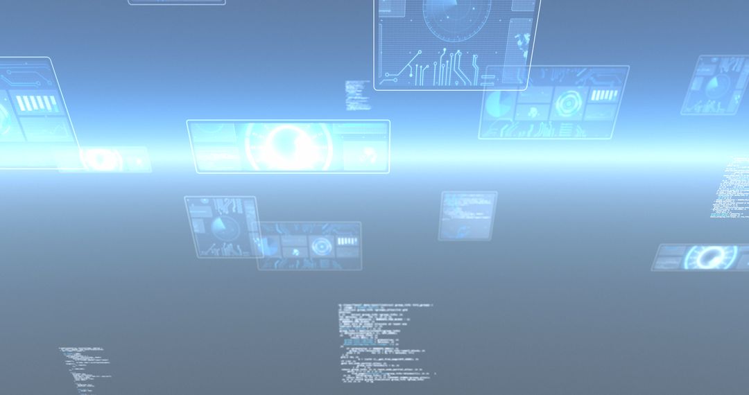 Futuristic Digital Interfaces with Data Projections - Free Images, Stock Photos and Pictures on Pikwizard.com