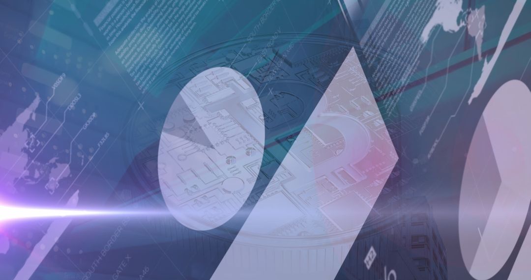 Digital bitcoin concepts with data and network graphics