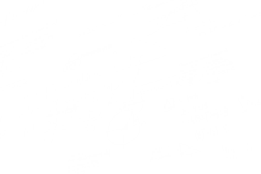 Geometric Symbols and Math Equations on Transparent Background