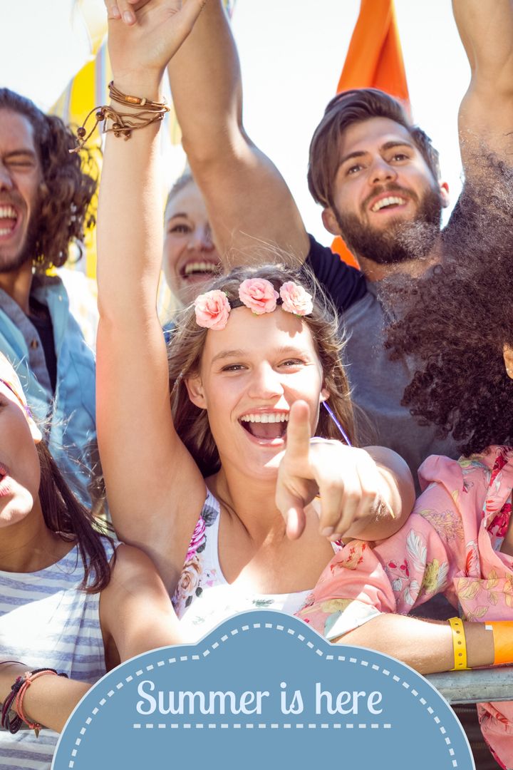 Joyful Friends Celebrating the Vibrant Energy of Summer