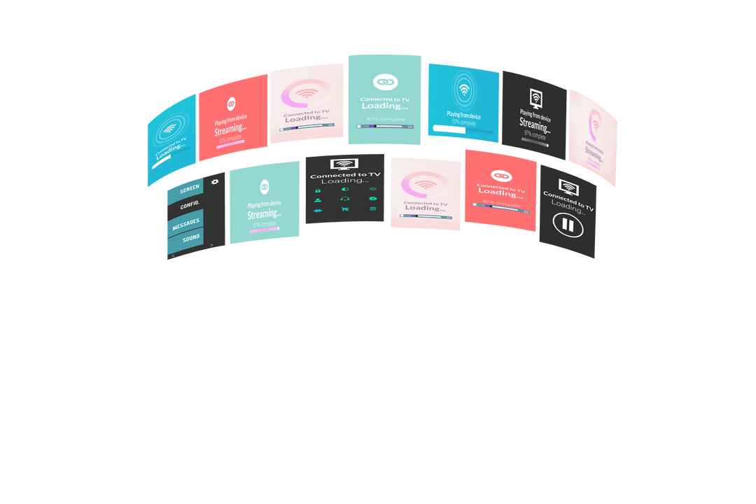 Innovative Digital Interface Designs with Transparent Background