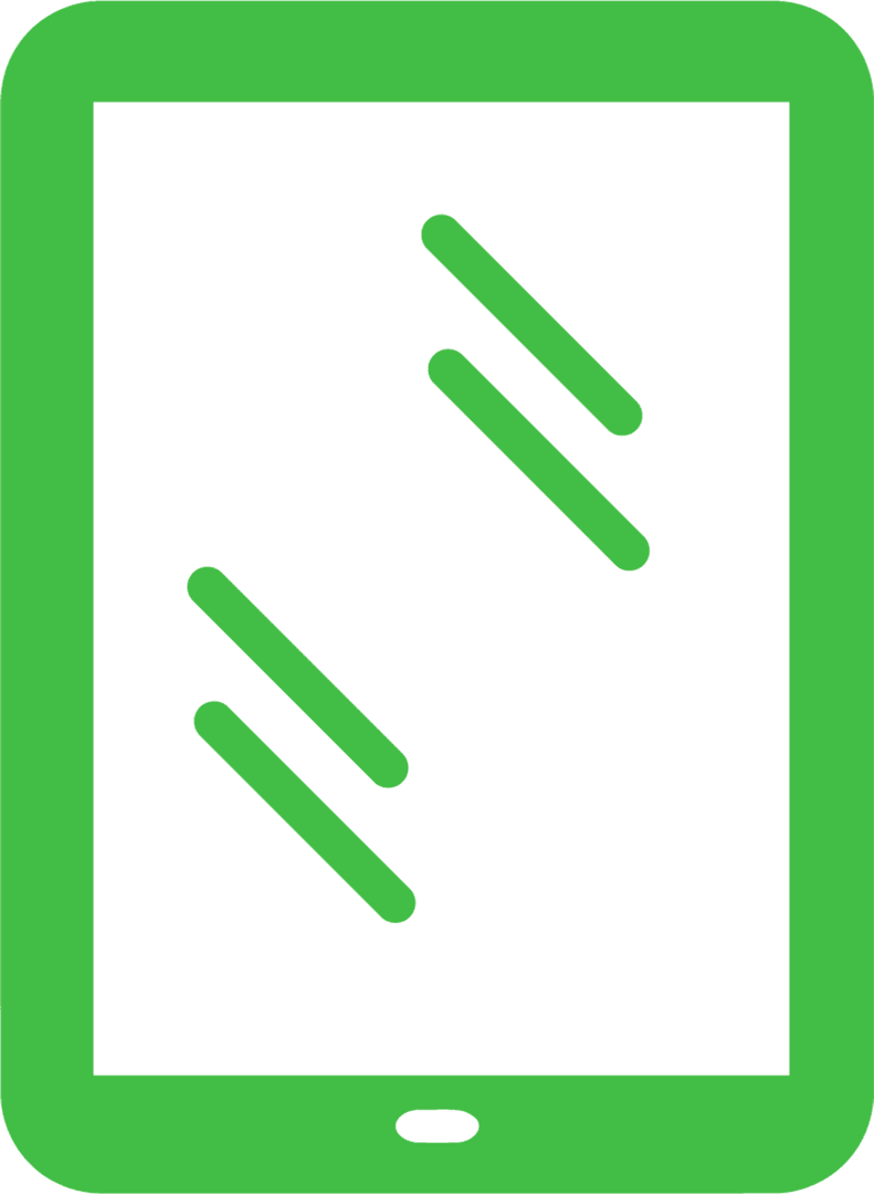 Green Smartphone Illustrative Icon on Transparent Background