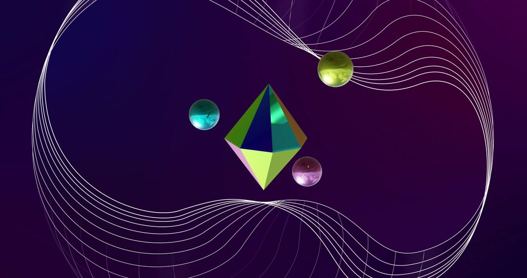 Abstract Network with Metallic Spheres and Geometric Diamond