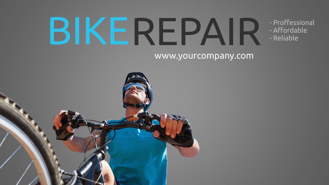 Cyclist Adjusting Handlebars for Expert Bike Repair