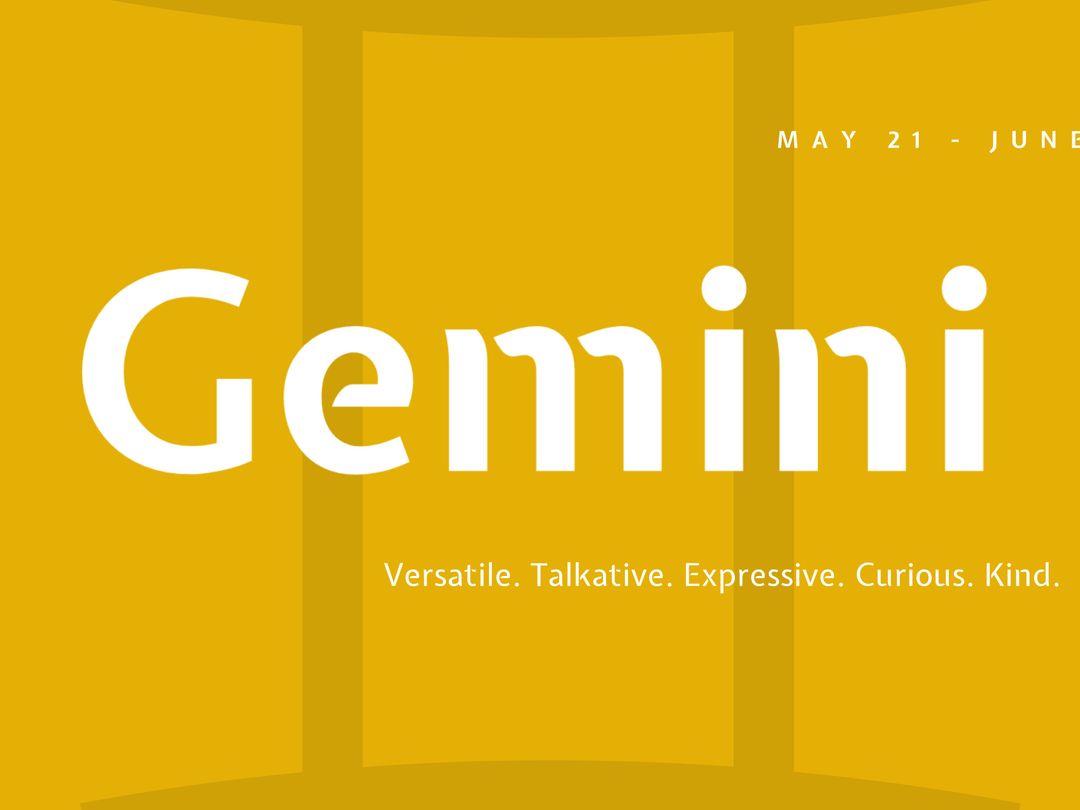 Minimalist Gemini Zodiac Sign Poster with Traits - Download Free Stock Templates Pikwizard.com