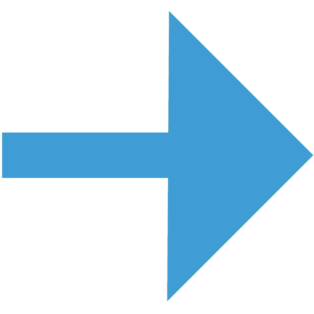Bright Blue Arrow Illustration on Transparent Background