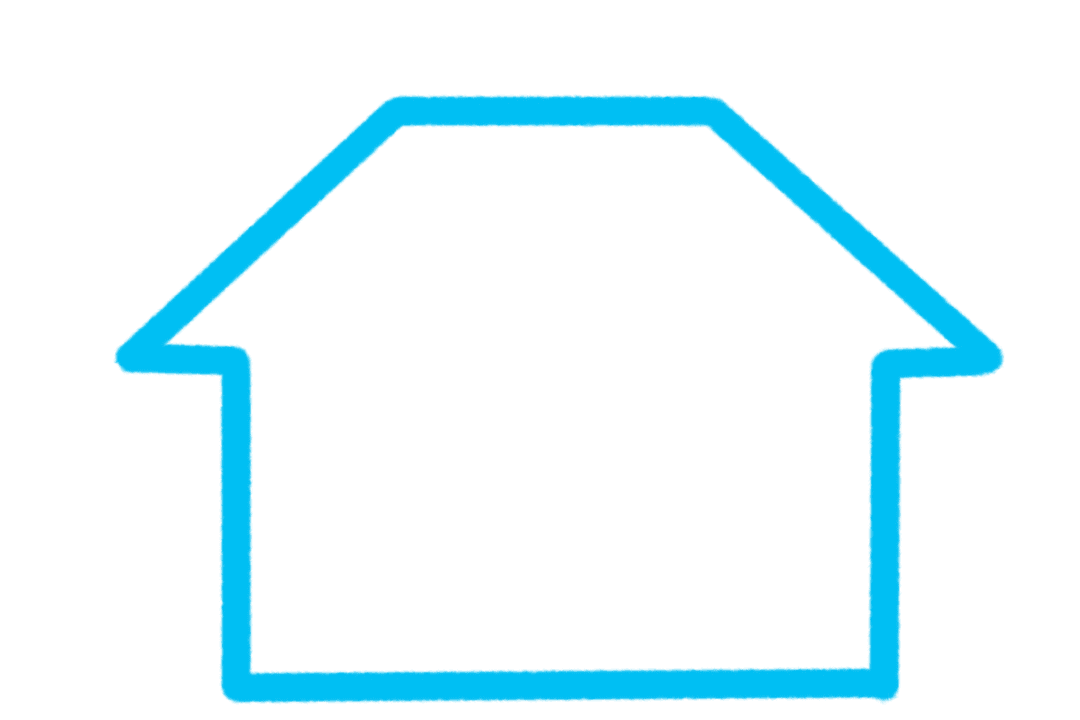 Minimalist House Illustration on Transparent Background