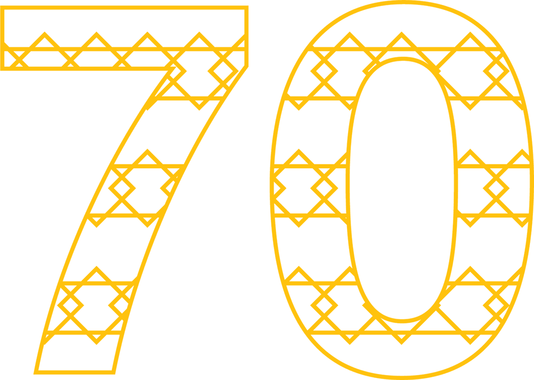 Transparent 70 with Star Cutout Pattern Illustration