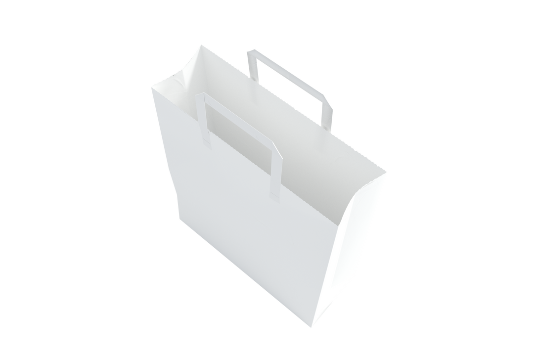 High Angle View of Transparent White Parcel Bag Mockup - Download Free Stock Images Pikwizard.com