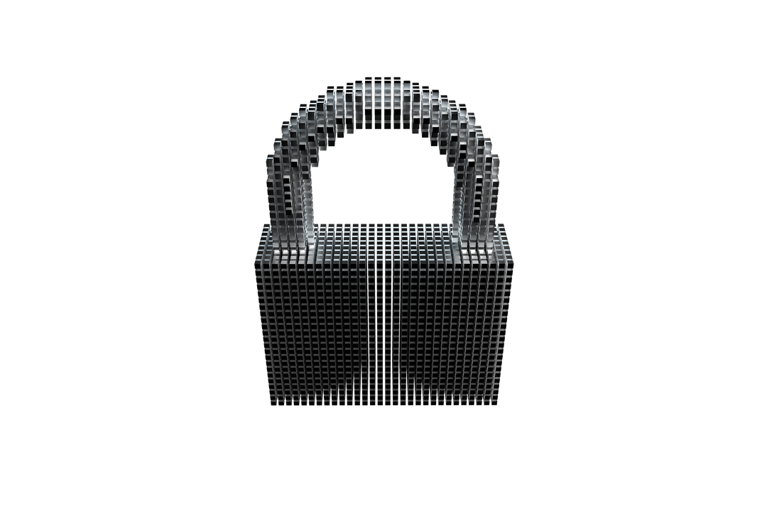 High Angle View of Transparent Black Padlock On Black Background - Download Free Stock Images Pikwizard.com