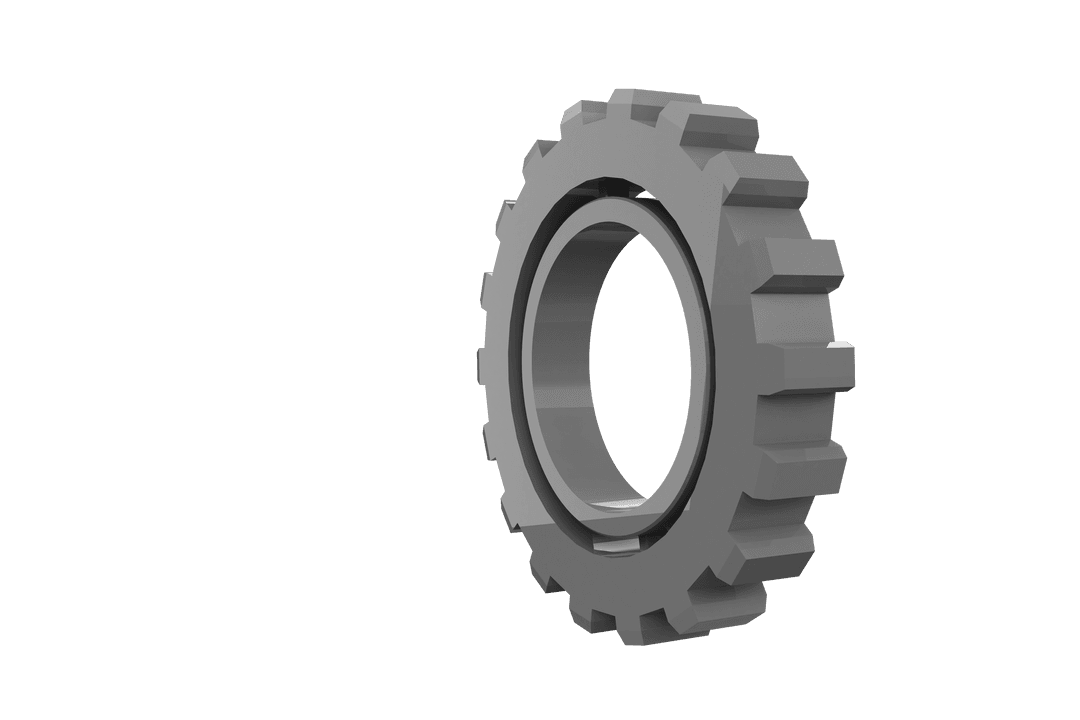 Gray Gear Cog on Transparent Background Conceptual Illustration