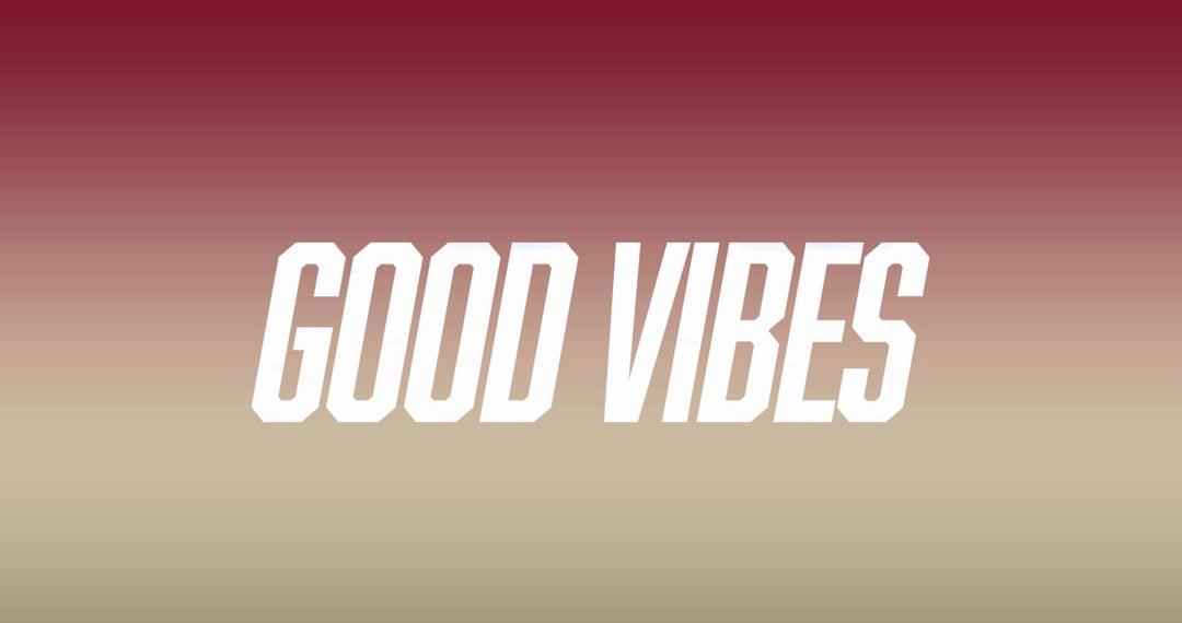 Inspirational Good Vibes Gradient Text Banner