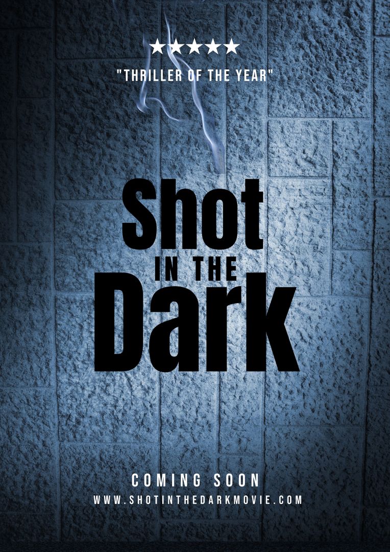 Shot in the Dark Thriller Teaser Poster with Smoke and Brick Wall - Download Free Stock Templates Pikwizard.com