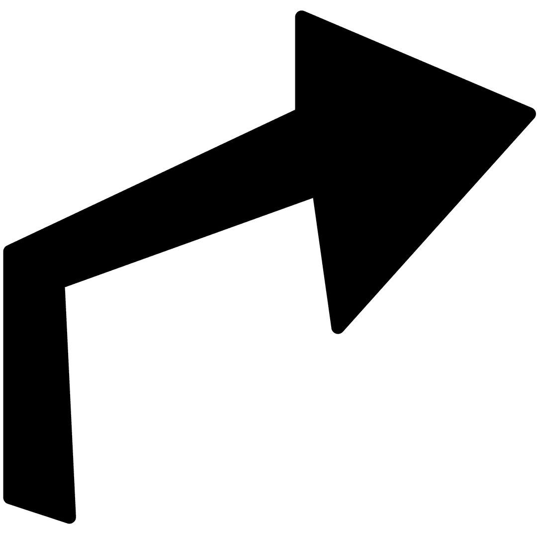 Bold Black Arrow on Transparent Background Vector Illustration