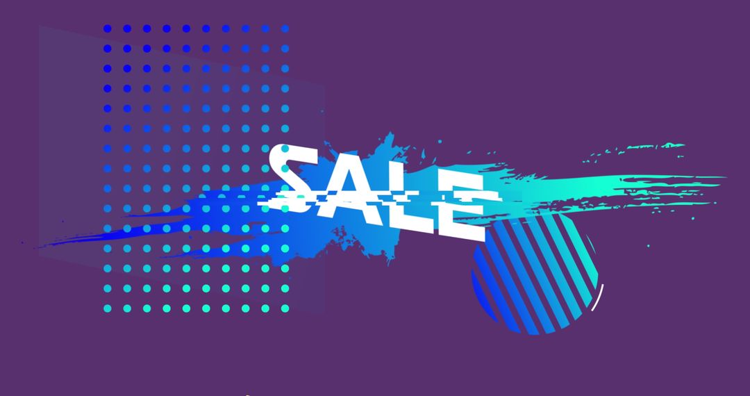 Dynamic Sale Banner with Abstract Design Elements