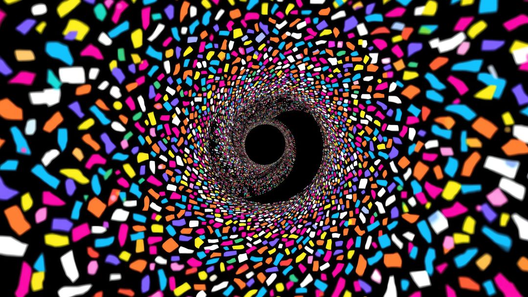 Mesmerizing Spiral Vortex of Colorful Rectangles in Dynamic Design