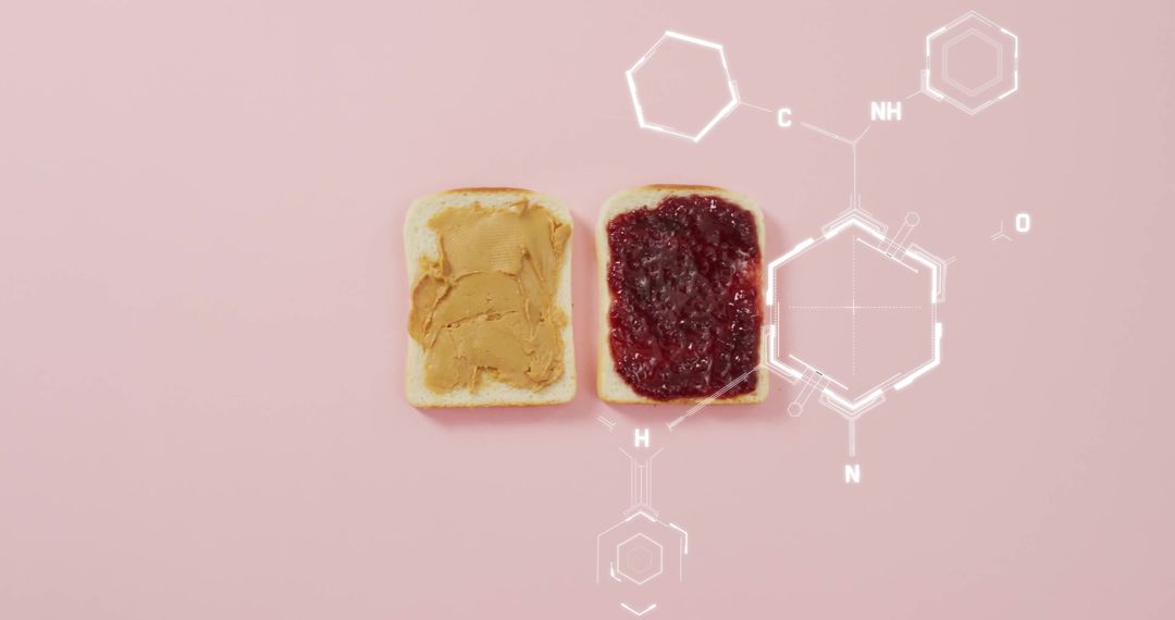 Peanut Butter and Jelly with Scientific Overlay