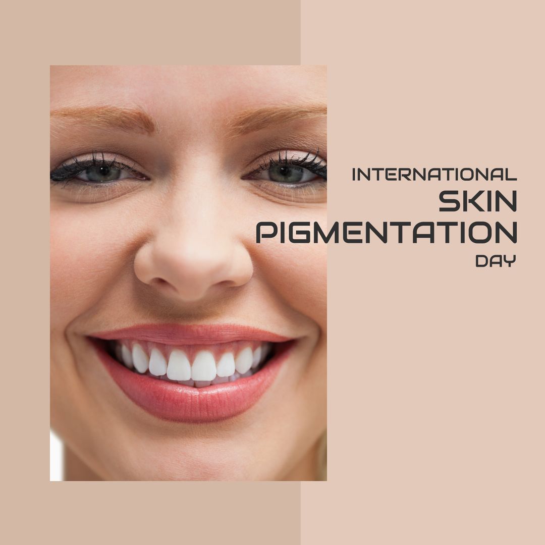 Smiling Woman Promoting International Skin Pigmentation Day