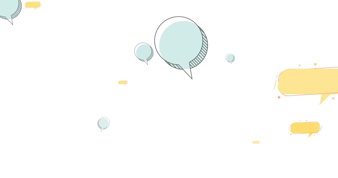 Retro Style Speech Bubbles on Minimalist Background