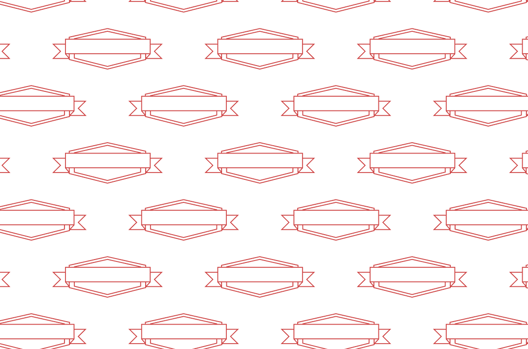 Red Ribbon Banners Repeated on Transparent Background for Design Mock Ups