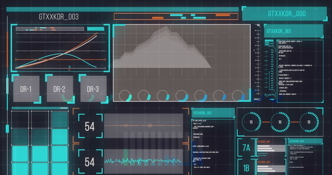 Data Processing Digital Interface Analytics Screen