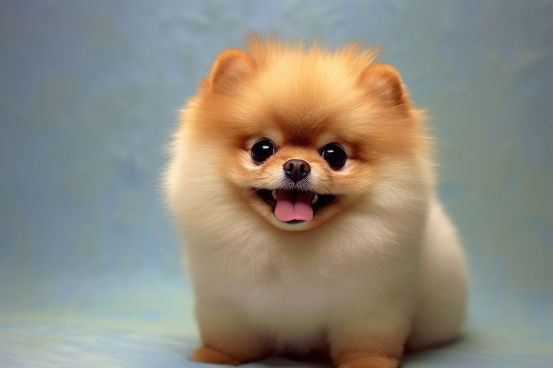 Adorable Pomeranian Puppy Smiling with Tongue Out - Free Images, Stock Photos and Pictures on Pikwizard.com