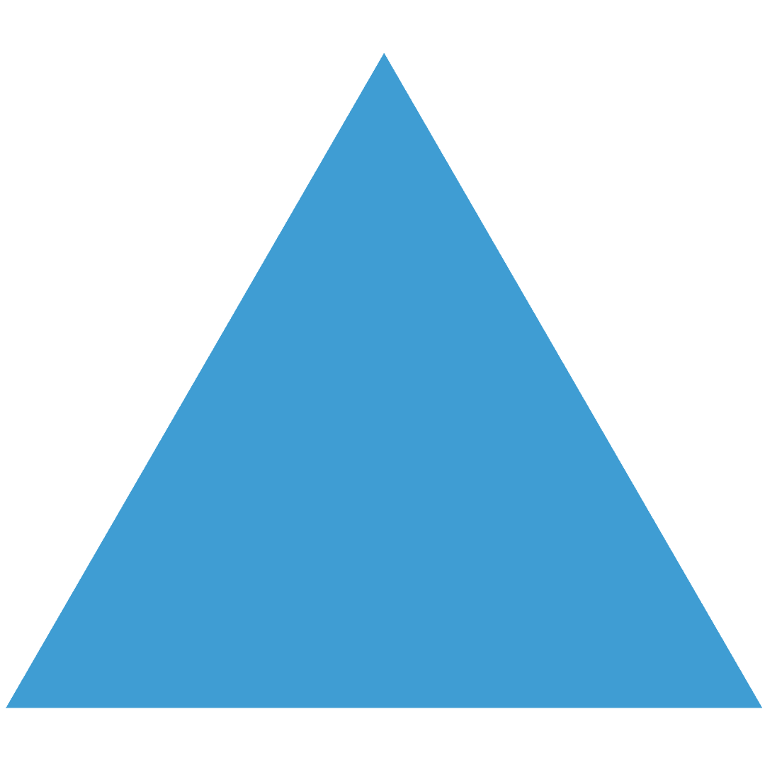 Blue Triangle Transparent Icon for Graphic Design Projects