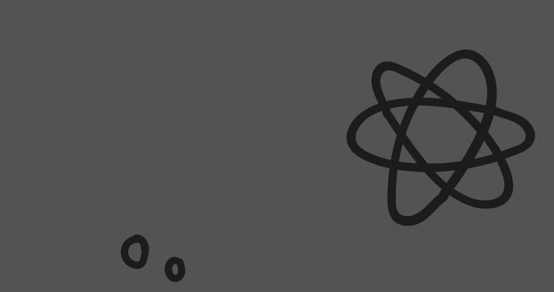 Abstract Molecule Illustrations on Minimalist Dark Background