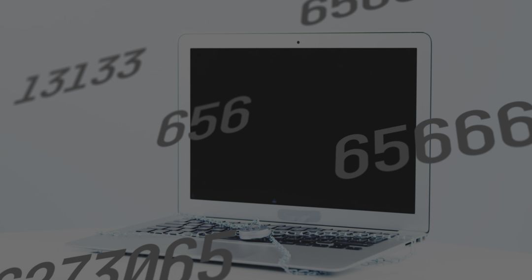 Data Processing Visualization on Laptop Screen Interface