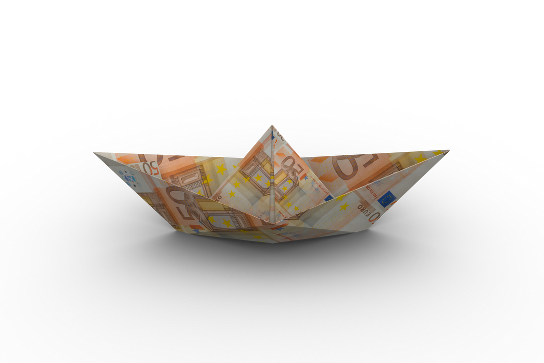 Transparent Euro Banknote Boat, Origami Paper Money Concept - Download Free Stock Images Pikwizard.com