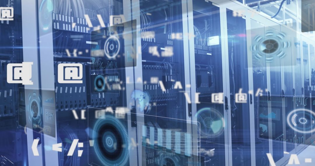 Digital Networking and Server Infrastructure Concept