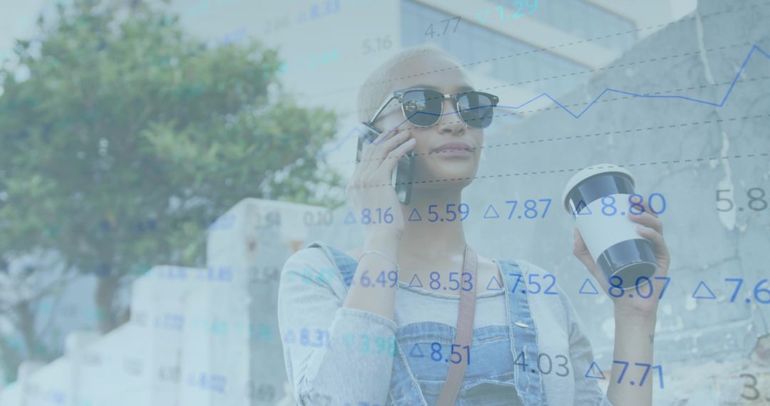 Young Woman Merging Business and Casual Lifestyle Outdoors