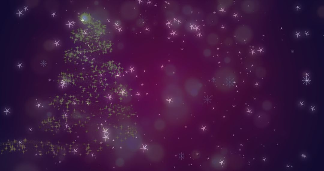 Glowing Christmas Tree with Falling Sparkles