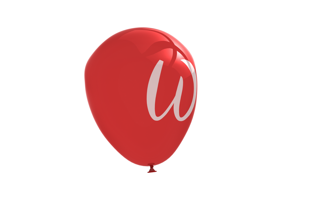 Transparent Red Balloon: W Letter Design Isolated - Download Free Stock Images Pikwizard.com