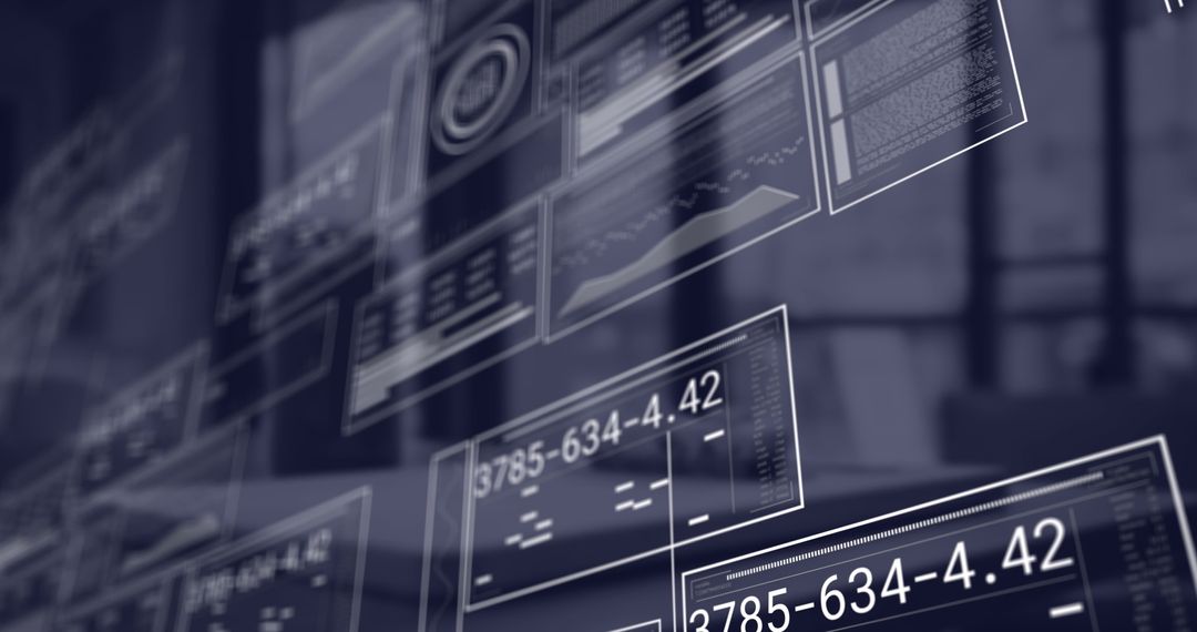 Virtual Interface with Financial Data in Modern Office