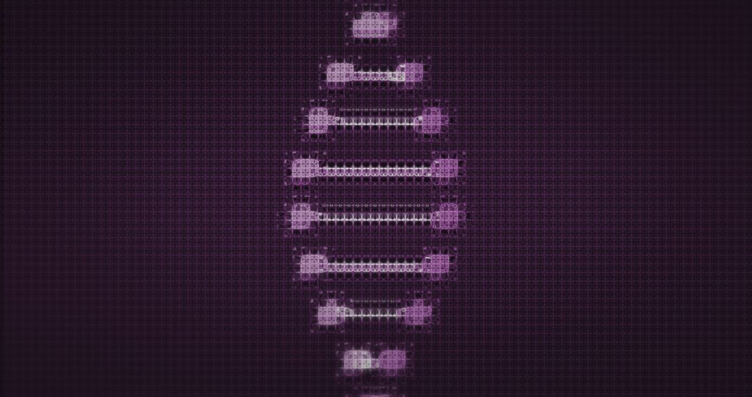 Abstract DNA Strand in Digital Matrix
