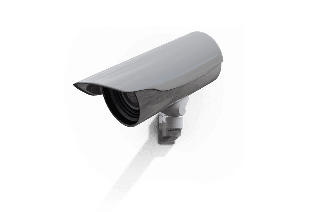 Digital Illustration of Security Camera on Transparent Background