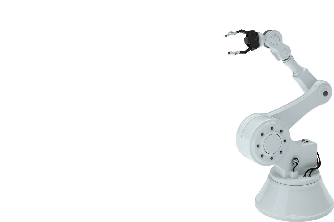 Robotic Arm on Transparent Background for Technology Designs