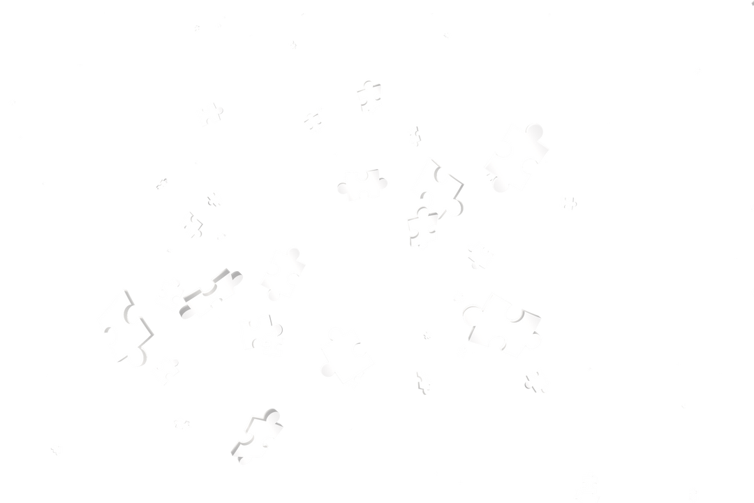 Floating White Puzzle Pieces on Transparent Background Illustration - Download Free Stock Images Pikwizard.com