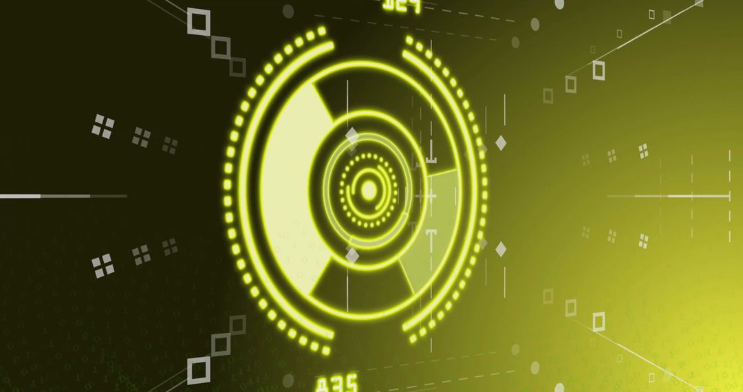 Futuristic Data Processing with Digital Interface Concept