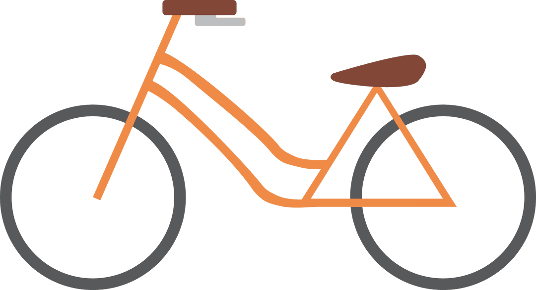 Minimalist Illustration of Slim Transparent Bicycle Silhouette