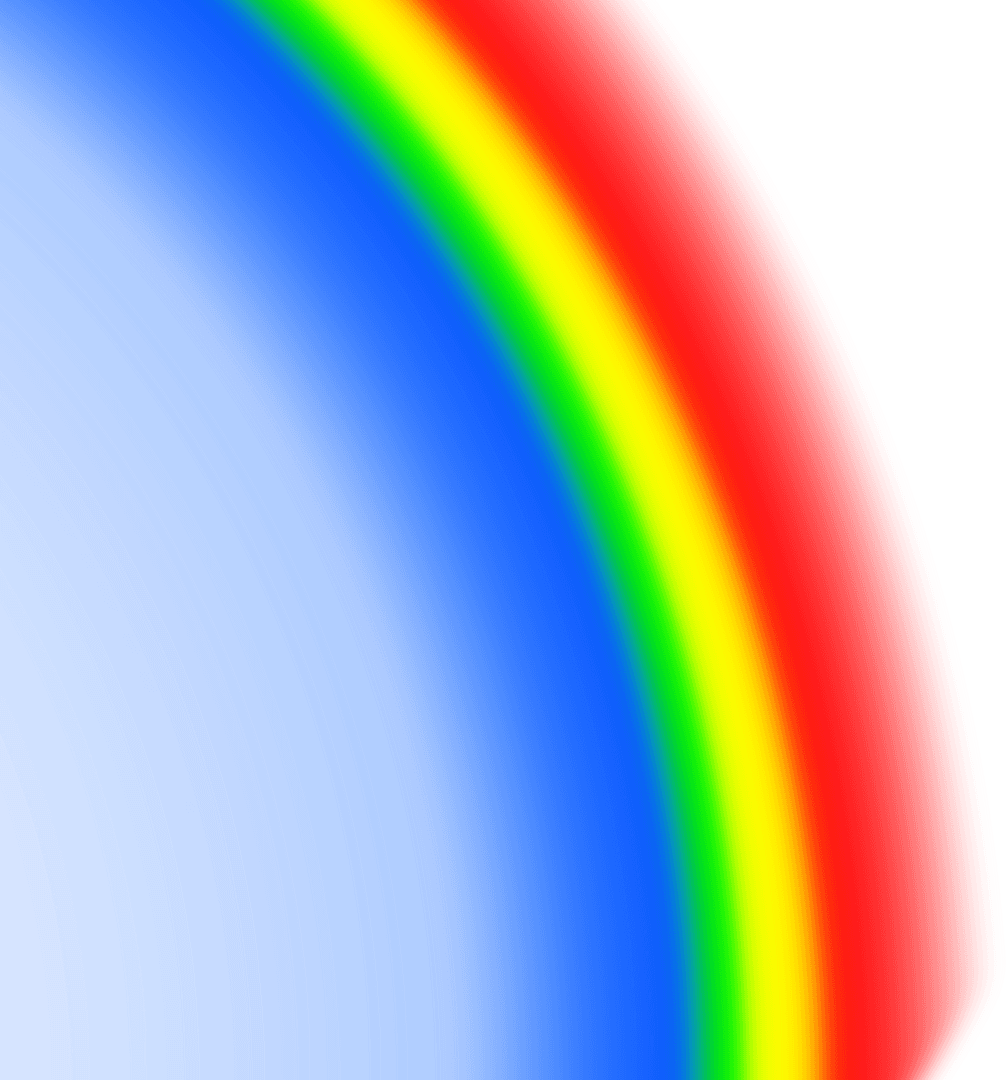 Colorful Rainbow Arc on Transparent Background for Design Use