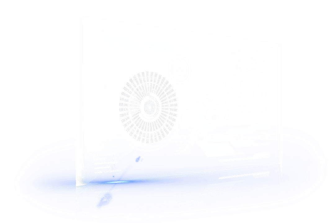 Futuristic Technology Display on Transparent Background