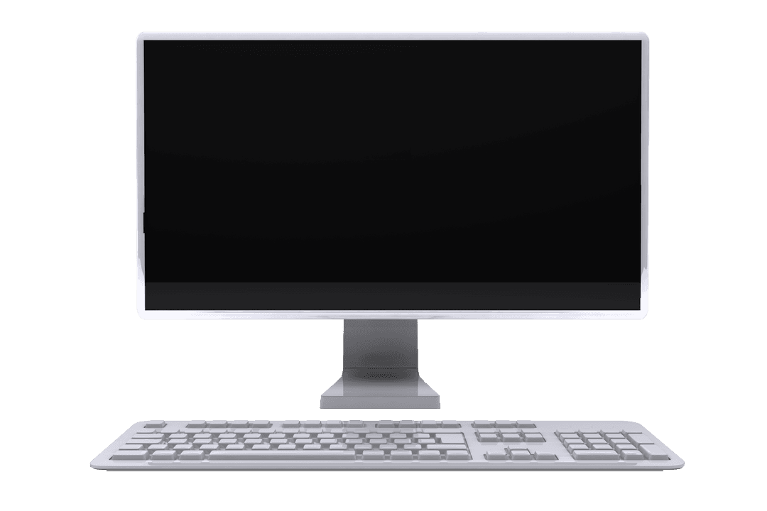 Transparent Wireless Computer Monitor with Keyboard - Download Free Stock Images Pikwizard.com