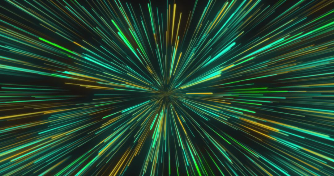 Dynamic Green Light Trails Abstract Background