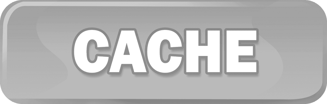 Transparent Grey Cache Button Icon